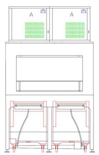 bin and cart system for supermarket