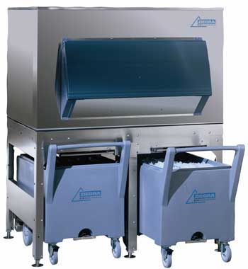 BK400-2 elevated bin and cart system
