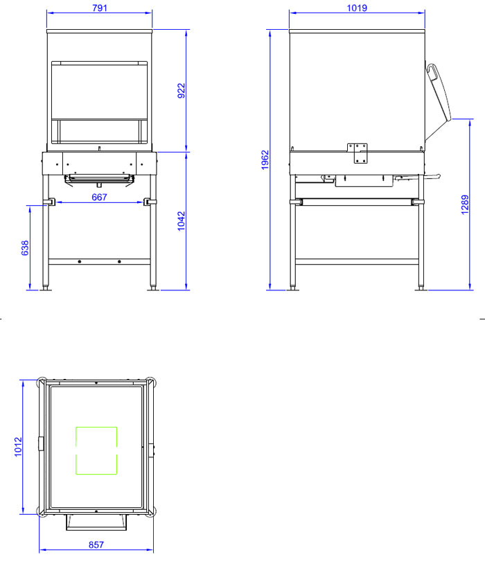 Dimensioned drawing for BK200 WB