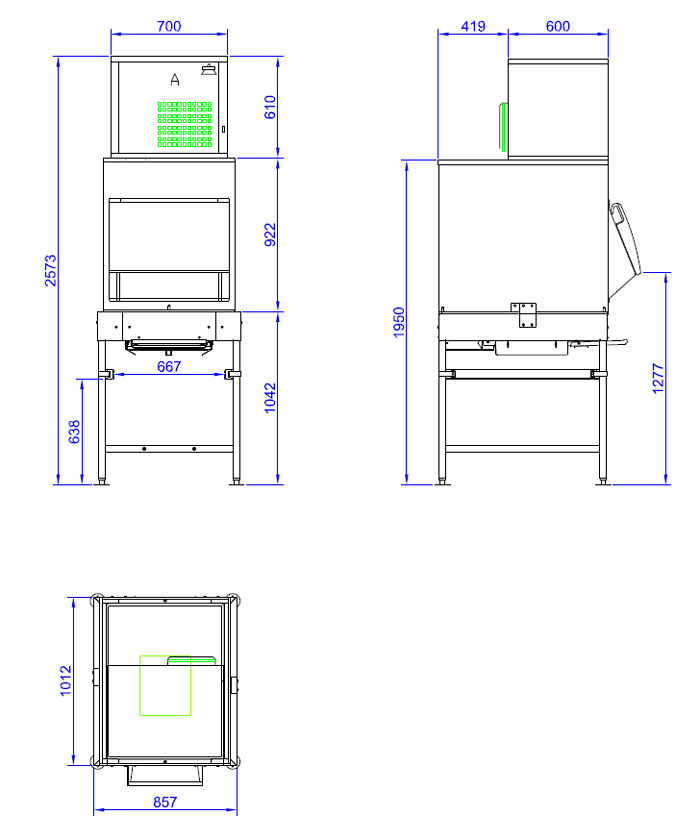 ZBE150-BK200 WB dimensioned drawing
