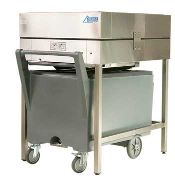 elevated bin and cart system