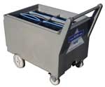 insulated wheeled ice transport cart