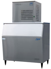 375kg tropical ice machine on ice storage bin