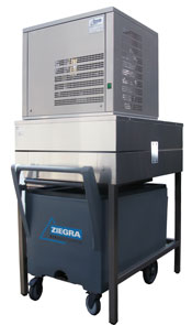 350kg ice machine on frame with cart